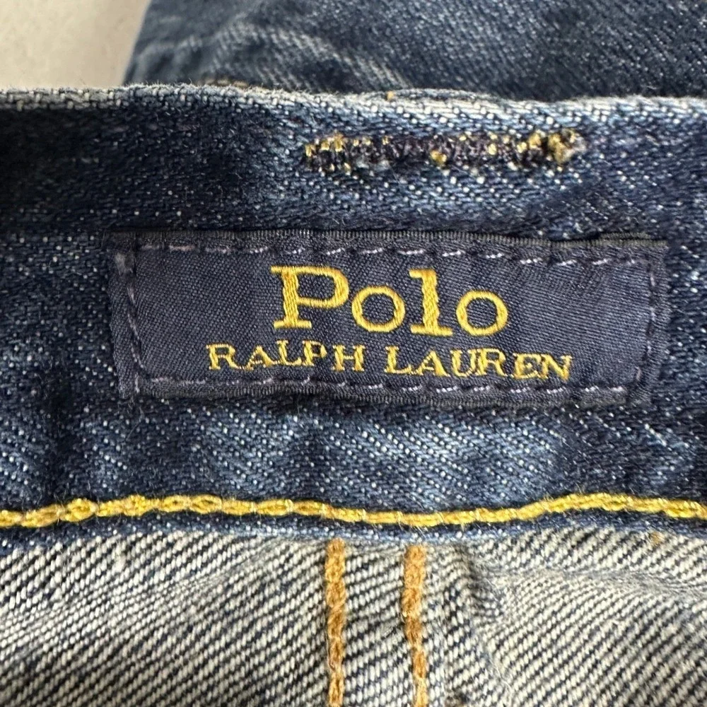 Polo Ralph Lauren Hampton Jeans Mens 40X30 Blue Relaxed Straight Whispered Denim